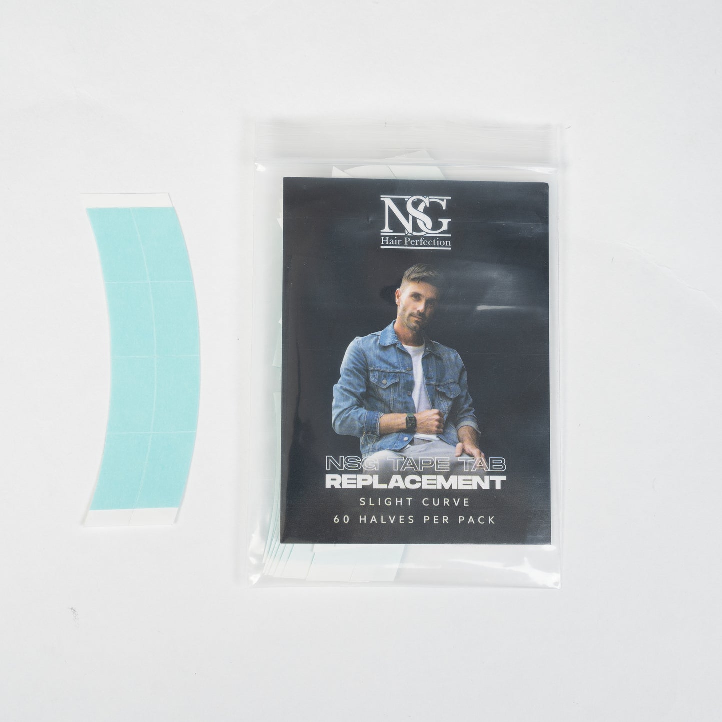 NSG Slight Curve Tape Tabs for secure and comfortable hair extensions application