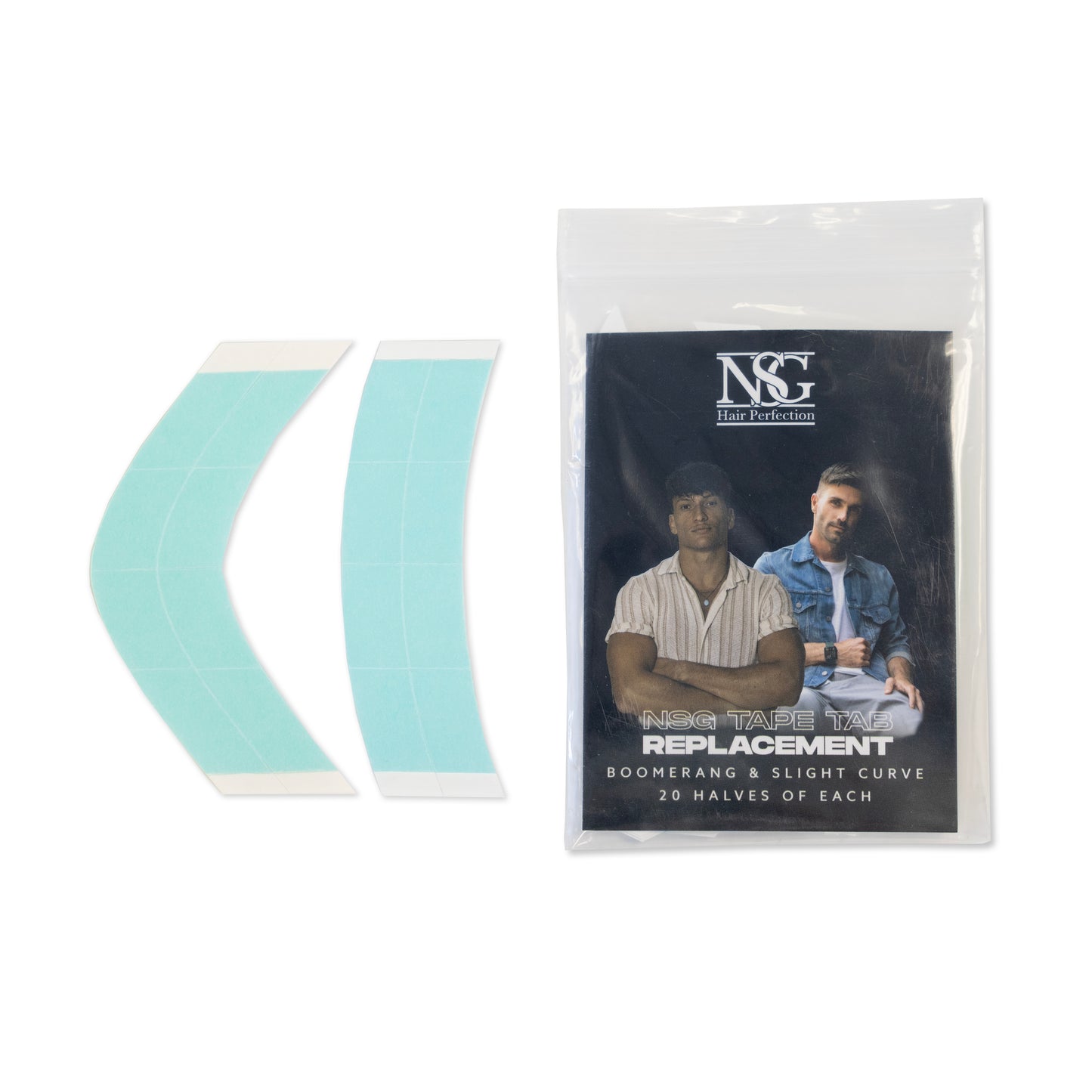 NSG Tape Tabs Mixed Pack with various sizes and colors for hair extensions and wig installations