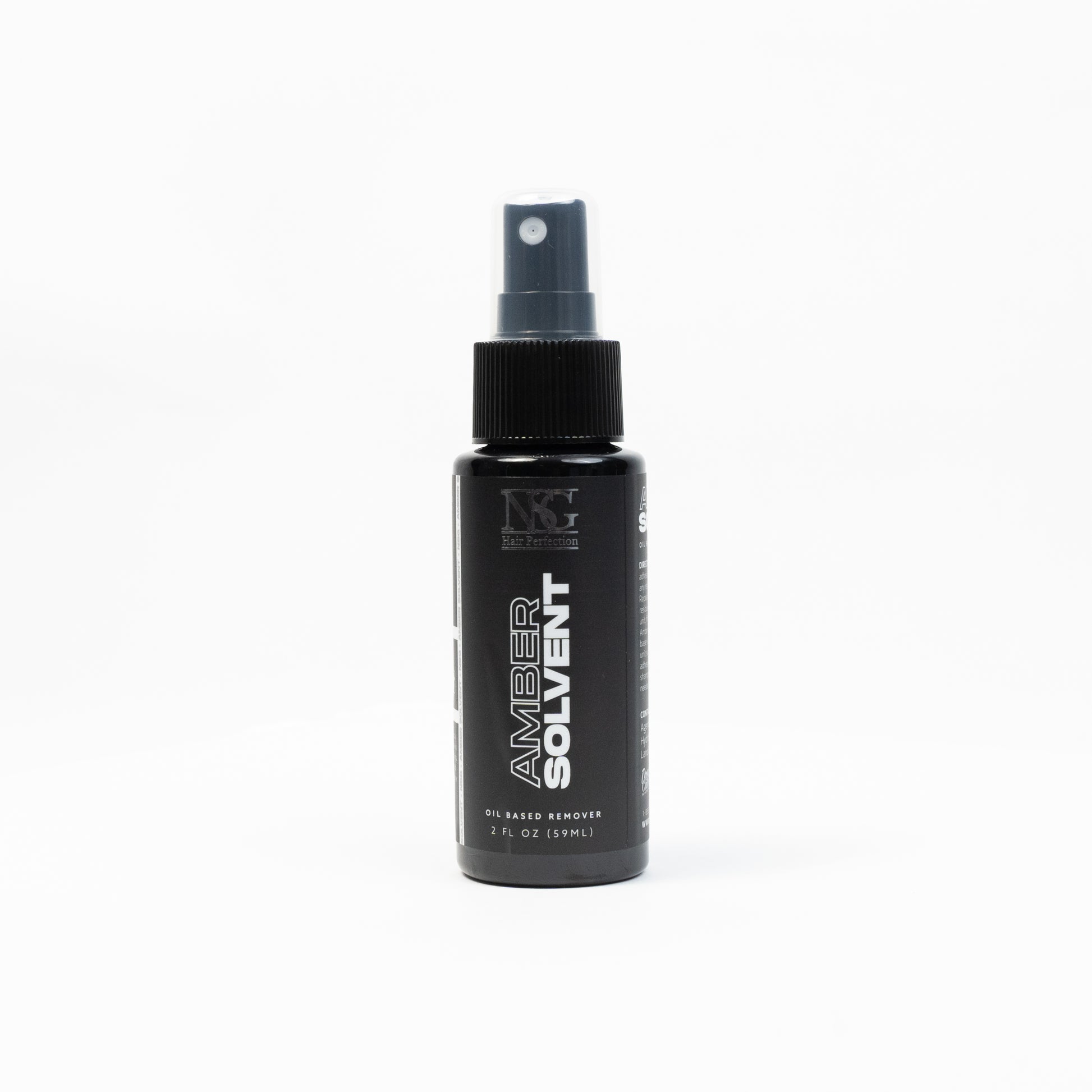 NSG Amber Solvent, a high-quality cleaning solution for industrial use, in a transparent bottle with a yellow label