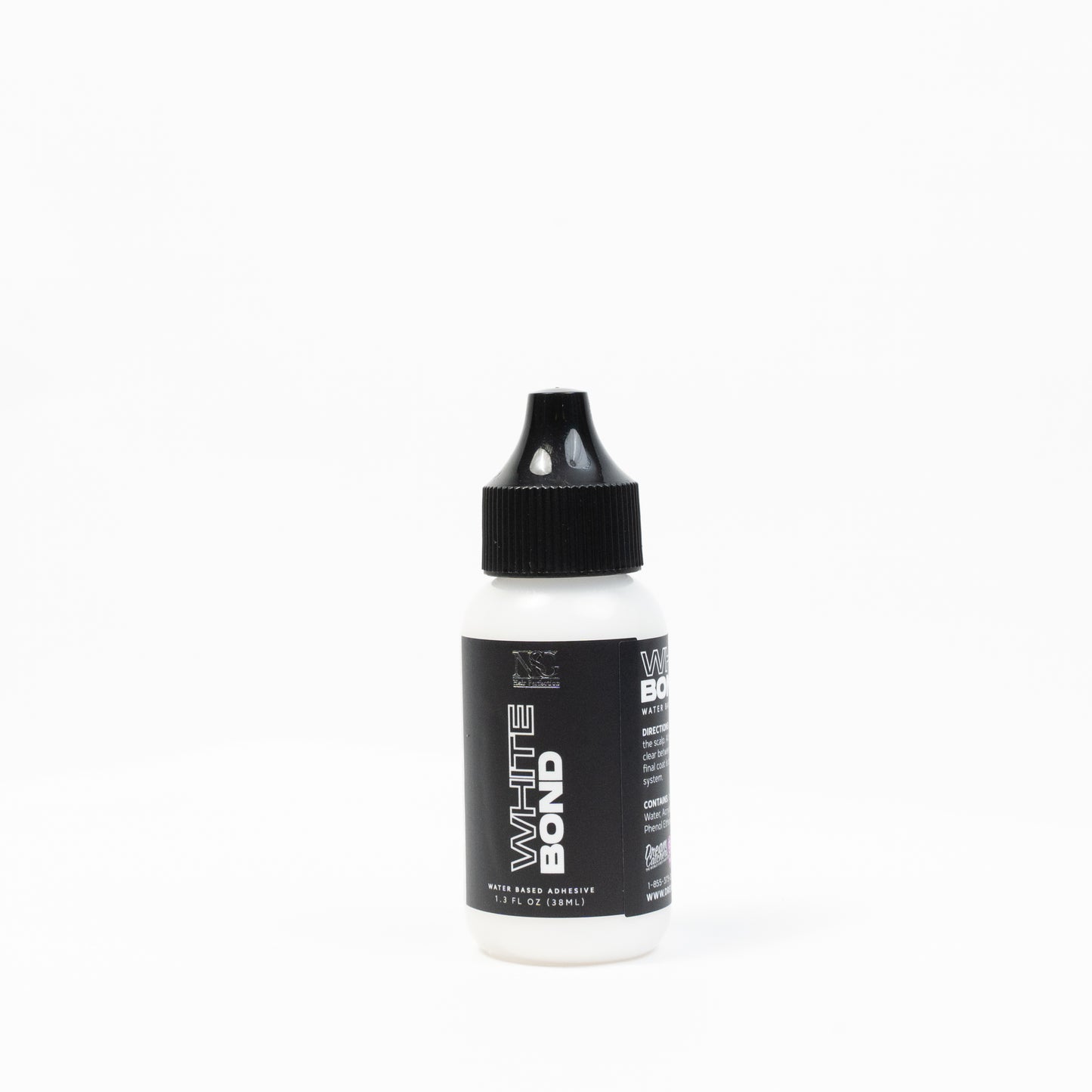 Close-up of NSG White Bond product packaging with product details and logo in the foreground