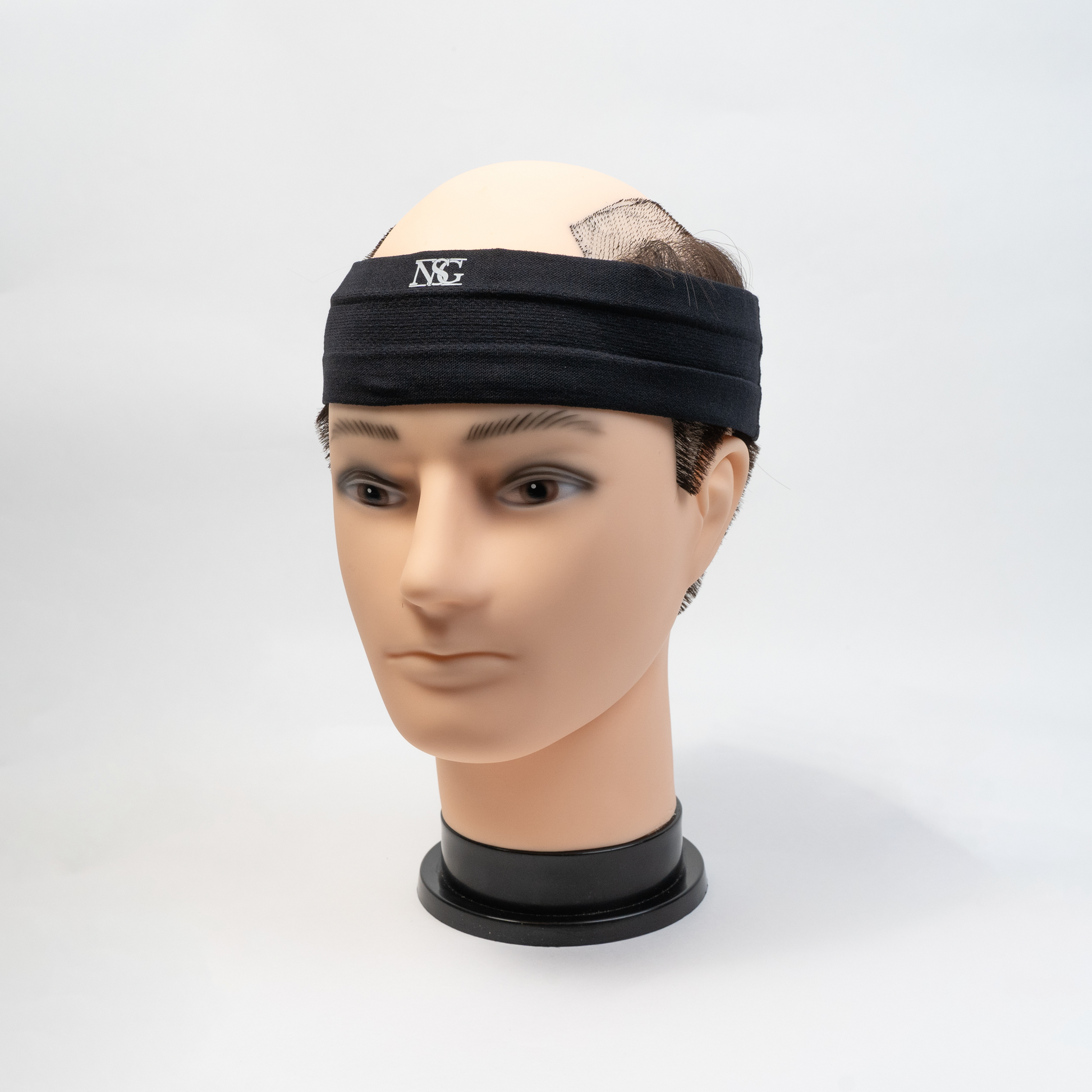 NSG Headband in black with moisture-wicking fabric for active wear