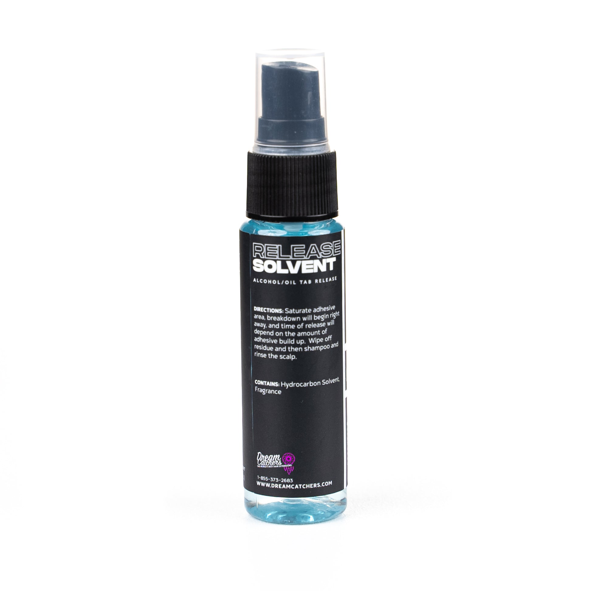 Lace Release Solvent 1 oz bottle with a spray nozzle for easy application and removal of adhesive from lace wigs